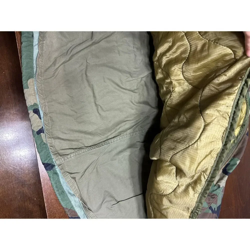 US Military Camo Hooded Jacket Men Medium Hunting Utility Tactical Work Outdoor